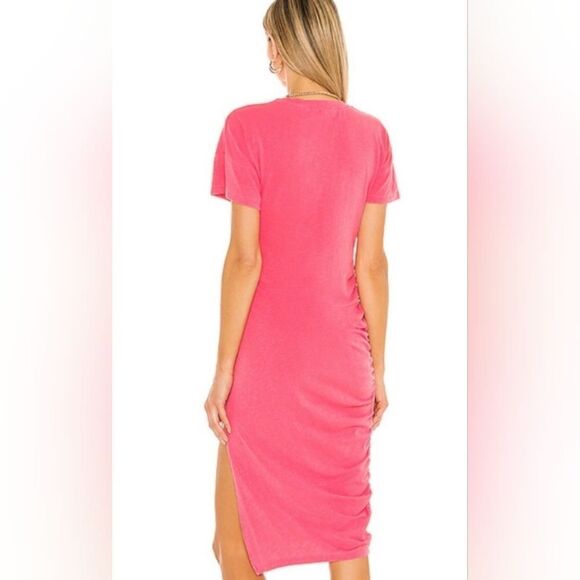 NWT Sundry Side Shirred Midi T-Shirt Dress Size 1 Small - Picture 3 of 6